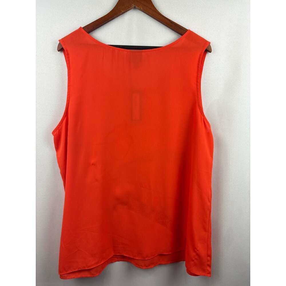 Women’s Worthington Size 1X Orange Tank with Gold Beading Design - Picture 4 of 5